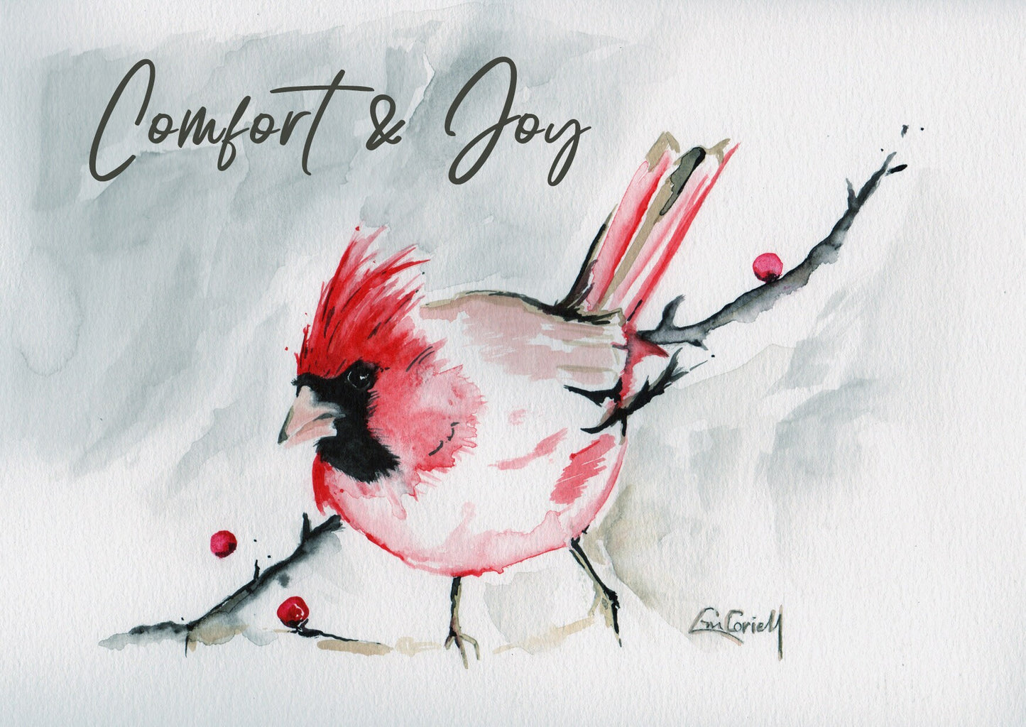 Cardinal Comfort & Joy Holiday Card Set of 12