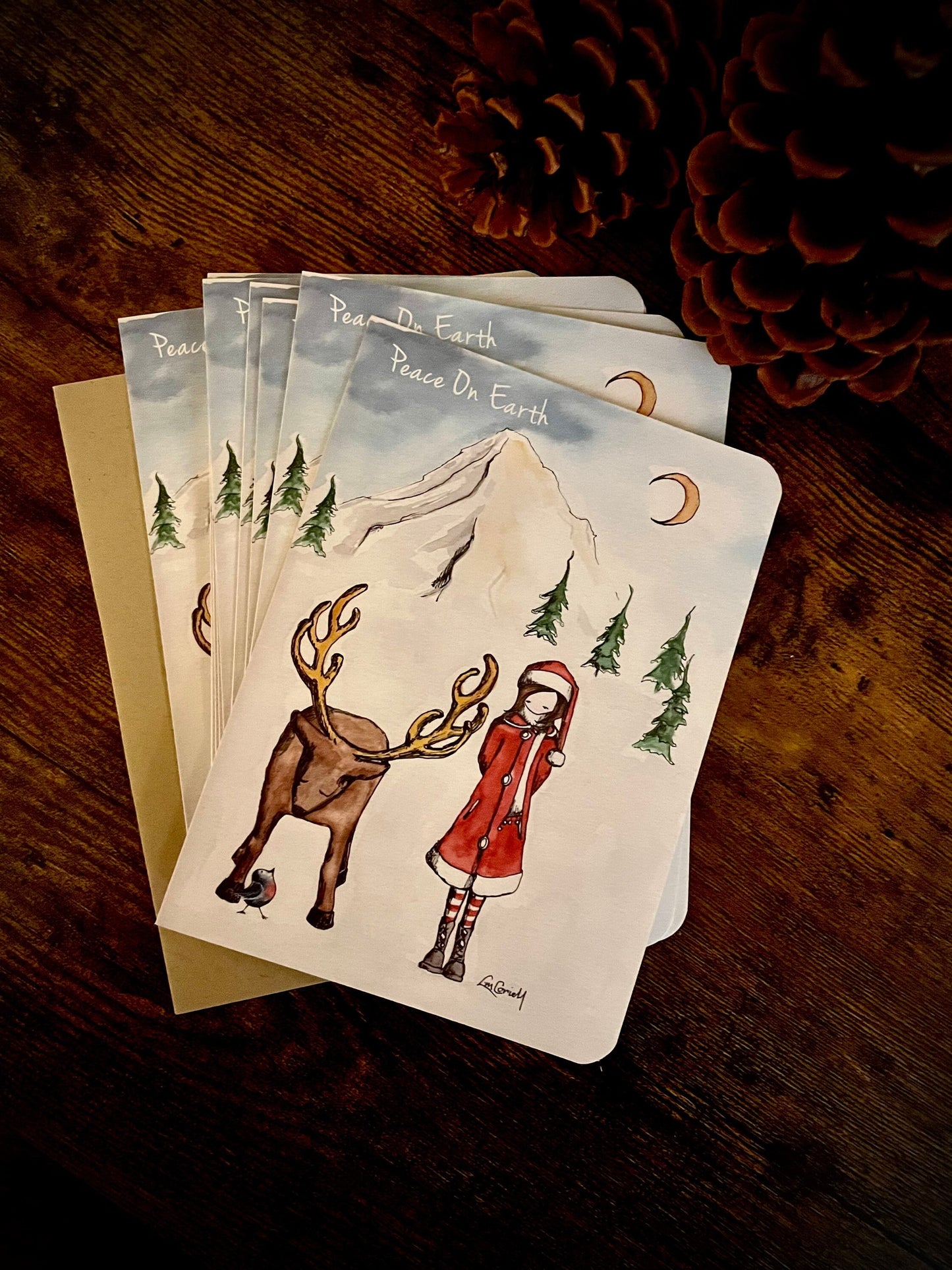 Peace on Earth Creatures Great and Small Christmas Card Set of 12