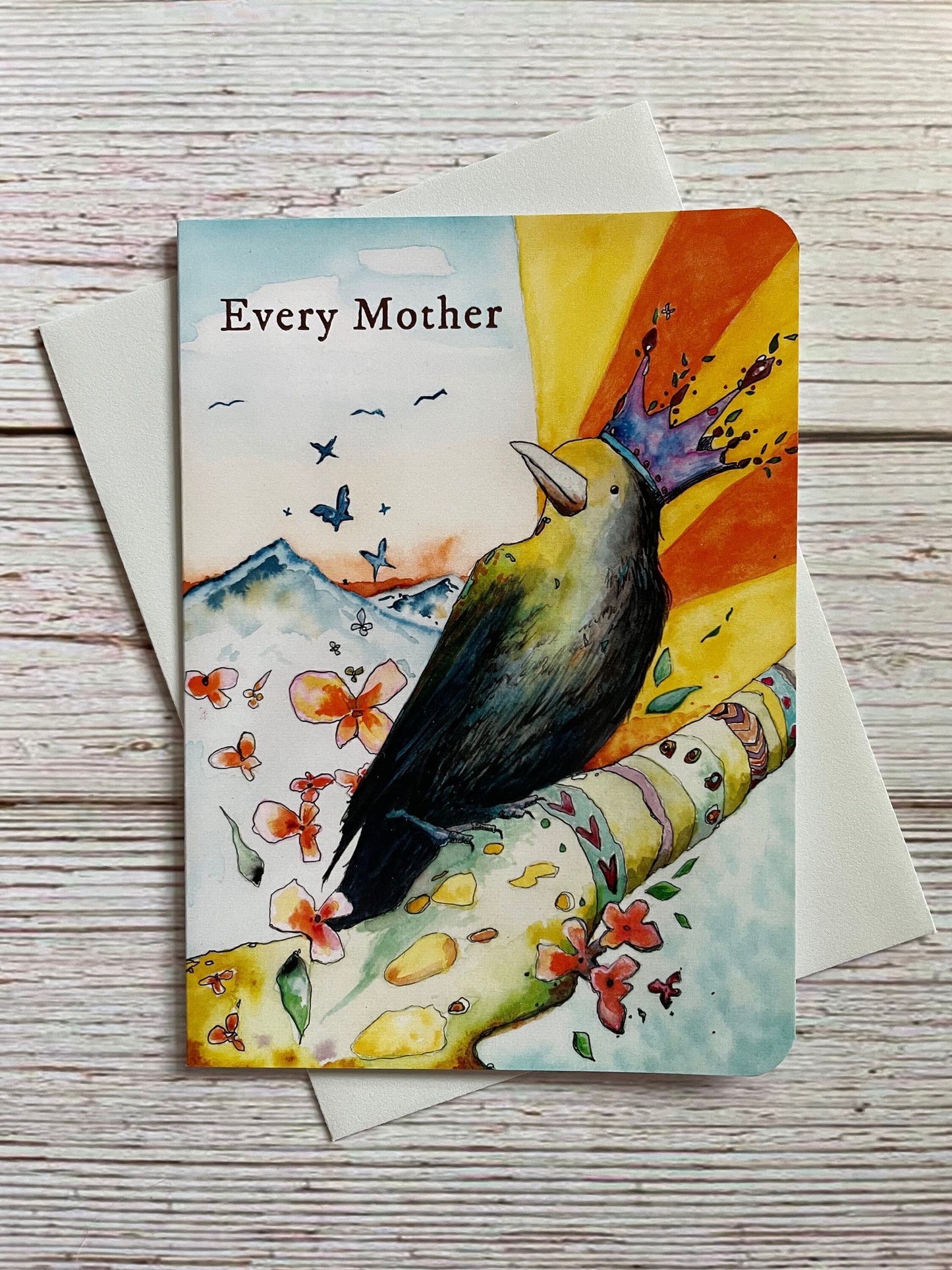 Mother's Day Crow Card 6.25x4.5